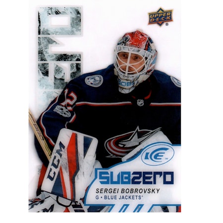 2017-18 Upper Deck Ice Sub Zero #SZ11 Sergei Bobrovsky (25-X256-BLUEJACKETS)