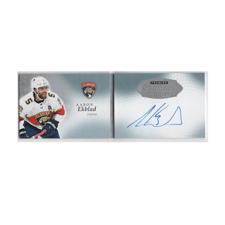 2017-18 Upper Deck Premier Premier Signature Booklets #PSBAE Aaron Ekblad (250-X152-NHLPANTHERS)