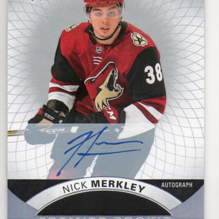 2017-18 Upper Deck Premier Silver Spectrum #59 Nick Merkley AU (80-X301-COYOTES)