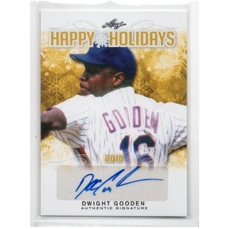 2018 Leaf Happy Holidays Signatures #HH04 Dwight Gooden (150-X145-MLBMETS)
