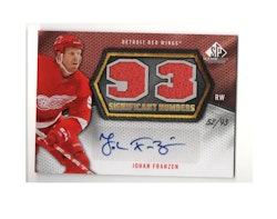 2010-11 SP Game Used SIGnificant Numbers Autographs #SNJF Johan Franzen (300-X110-RED WINGS)