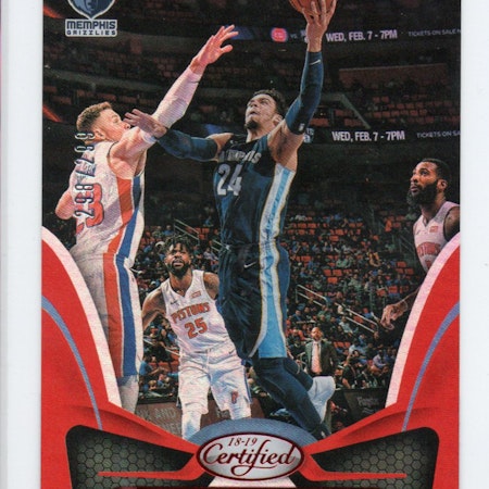 2018-19 Certified Mirror Red #33 Dillon Brooks (15-X310-NBAGRIZZLIES)
