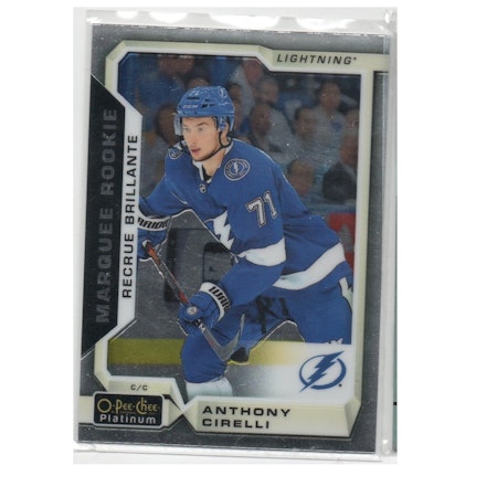 2018-19 O-Pee-Chee Platinum #154 Anthony Cirelli RC (15-X221-LIGHTNING)