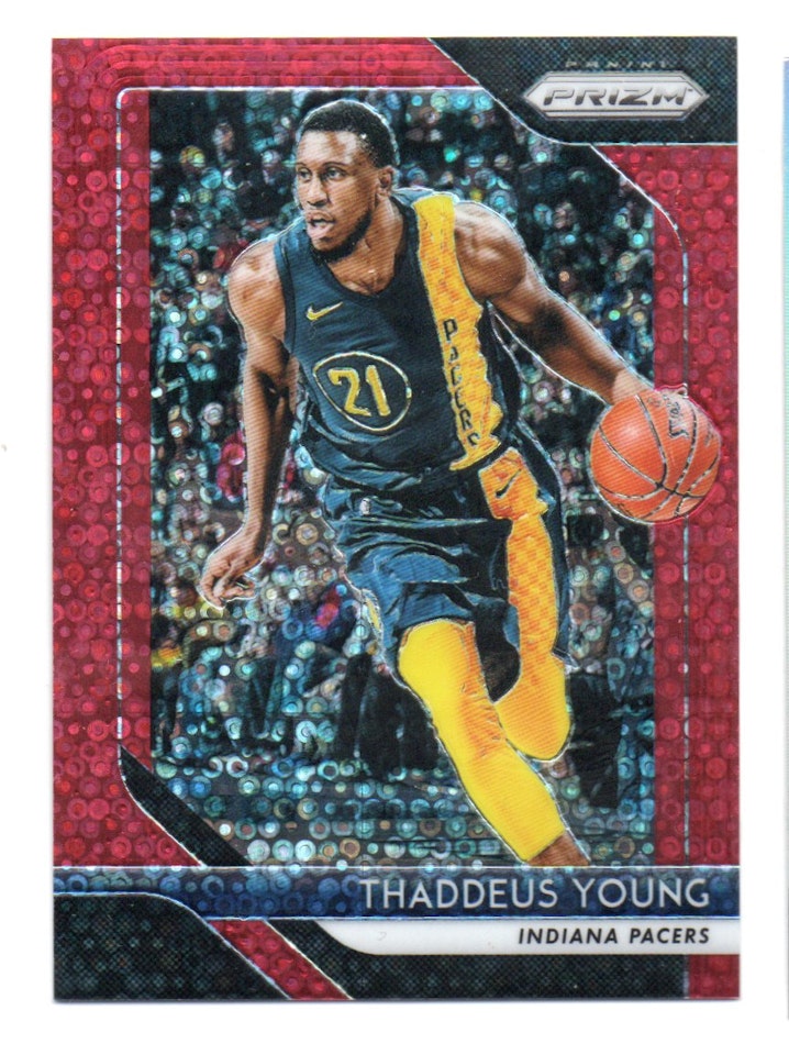 2018-19 Panini Prizm Prizms Fast Break Red #154 Thaddeus Young (30-X329-NBAPACERS)