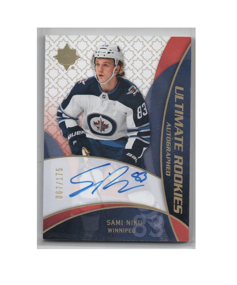 2018-19 Ultimate Collection '08-09 Retro Rookies Autographs #RRASN Sami Niku (60-X209-NHLJETS)