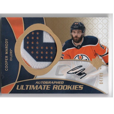 2018-19 Ultimate Collection '08-09 Retro Rookies Patch Autographs #RRPAMA Cooper Marody (200-X281-OILERS)