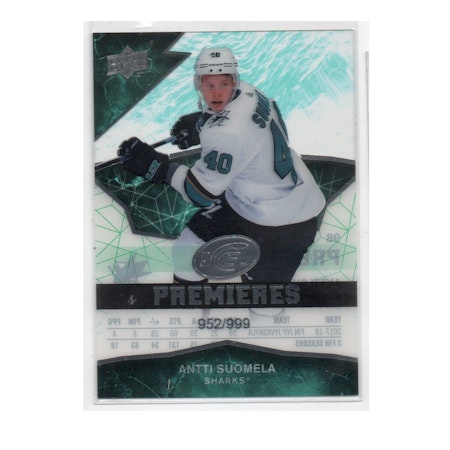 2018-19 Upper Deck Ice #98 Antti Suomela RC (25-X184-SHARKS)