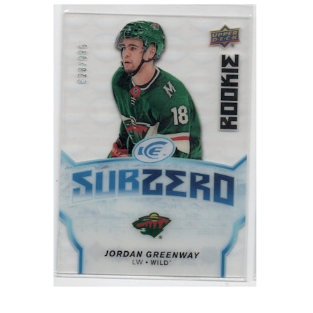 2018-19 Upper Deck Ice Sub Zero #SZ36 Jordan Greenway (20-X32-NHLWILD)