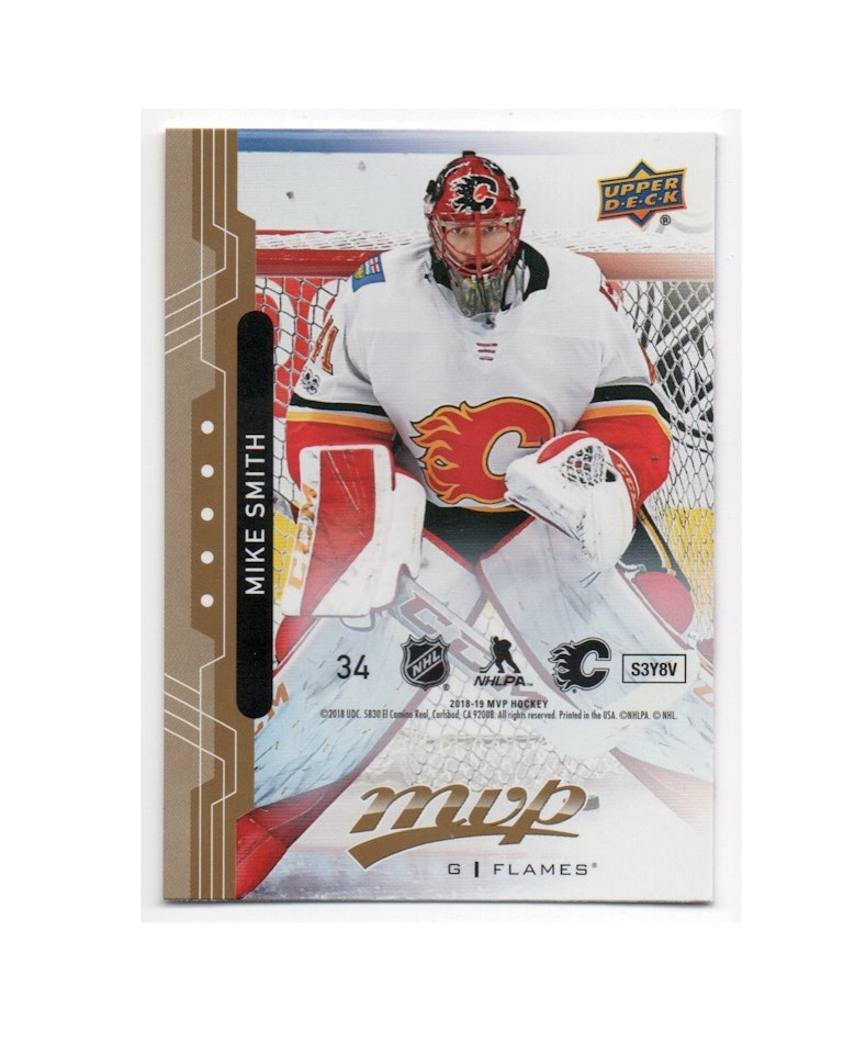 2018-19 Upper Deck MVP Puzzle Back #34 Mike Smith (10-X165-FLAMES)