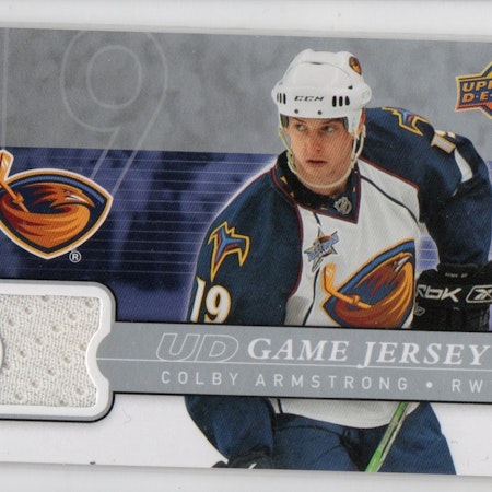 2008-09 Upper Deck Game Jerseys #GJCA Colby Armstrong (25-X330-THRASHERS)
