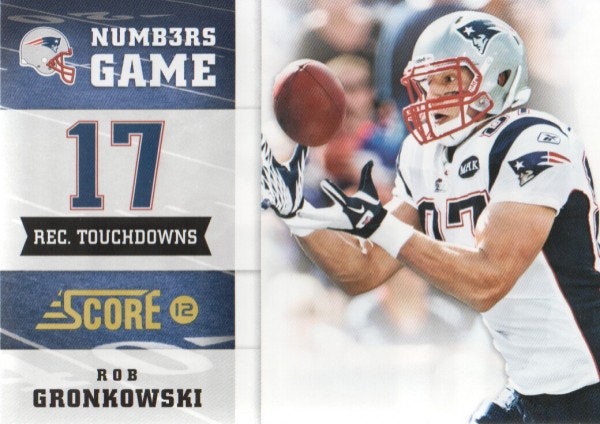 2012 Score Numbers Game #4 Rob Gronkowski (15-X334-NFLPATRIOTS)