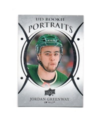 2018-19 Upper Deck UD Portraits #P47 Jordan Greenway (10-X273-NHLWILD)