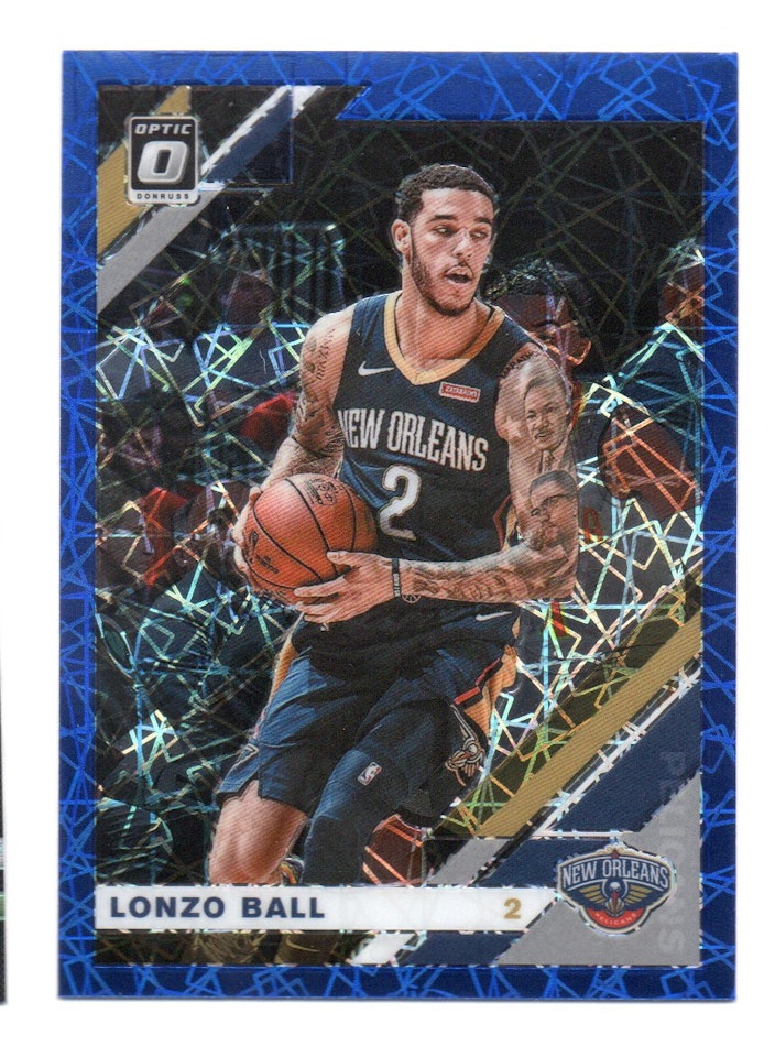 2019-20 Donruss Optic Blue Velocity #3 Lonzo Ball (30-X321-NBAPELICANS)