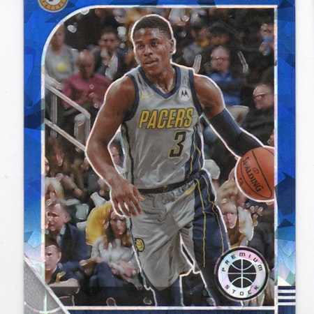 2019-20 Hoops Premium Stock Prizms Blue Cracked Ice #74 Aaron Holiday (15-X321-NBAPACERS)