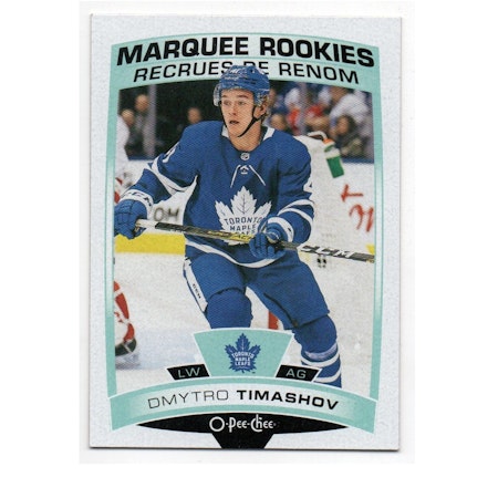 2019-20 O-Pee-Chee #628 Dmytro Timashov RC (10-X63-MAPLE LEAFS)