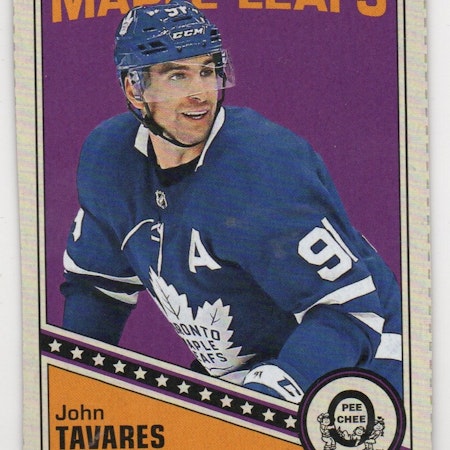 2019-20 O-Pee-Chee Box Bottoms #2 John Tavares (10-X87-MAPLE LEAFS)