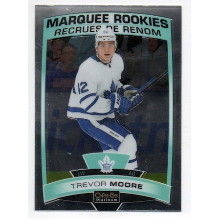 2019-20 O-Pee-Chee Platinum #160 Trevor Moore RC (10-X239-MAPLE LEAFS)