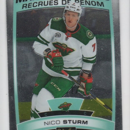 2019-20 O-Pee-Chee Platinum #163 Nico Sturm RC (10-X101-NHLWILD)