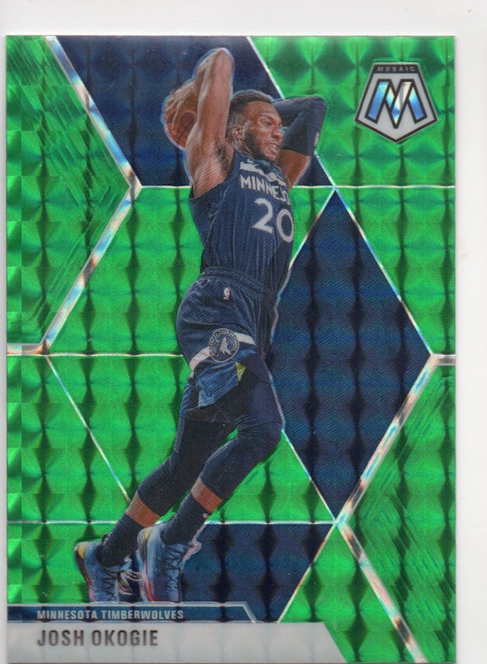 2019-20 Panini Mosaic Mosaic Green #113 Josh Okogie (10-X342-NBATIMBERWOLVES)