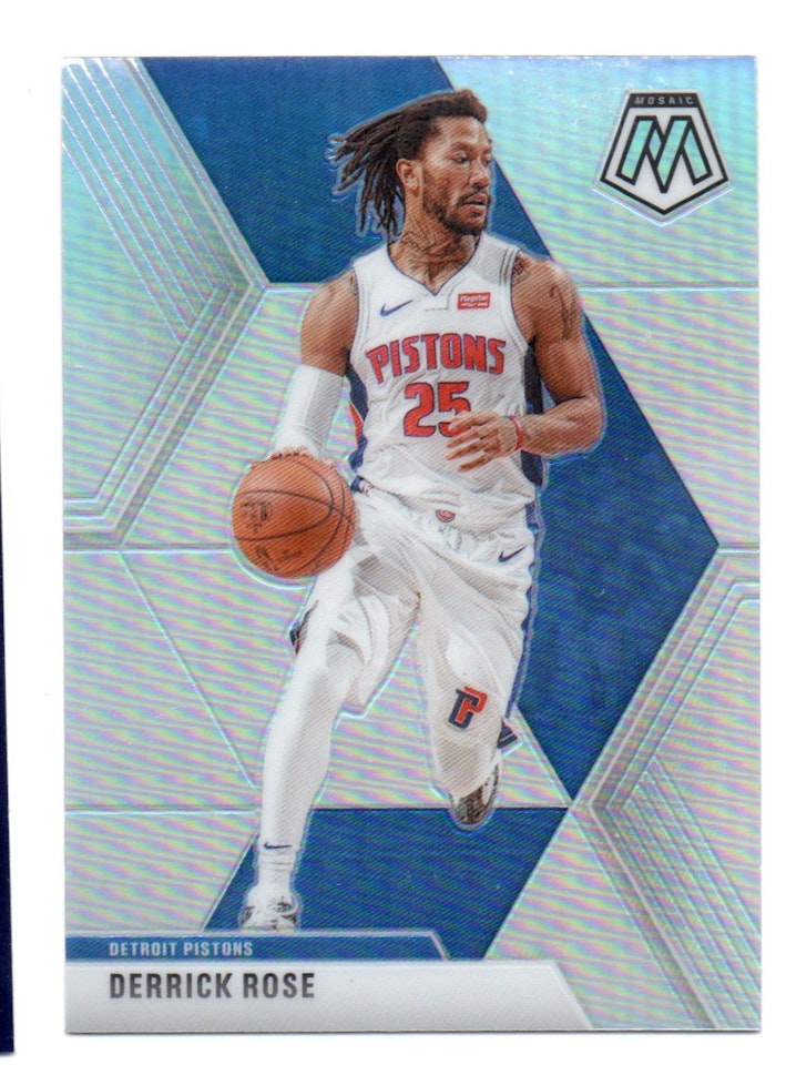 2019-20 Panini Mosaic Silver #67 Derrick Rose (15-X325-NBAPISTONS)