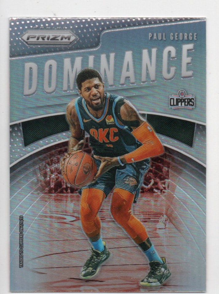 2019-20 Panini Prizm Dominance Prizms Silver #22 Paul George (20-X342-NBACLIPPERS)