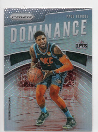 2019-20 Panini Prizm Dominance Prizms Silver #22 Paul George (20-X342-NBACLIPPERS)