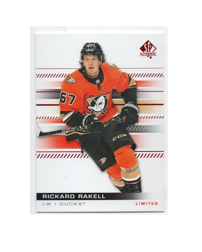 2019-20 SP Authentic Limited Red #99 Rickard Rakell (10-X53-DUCKS)