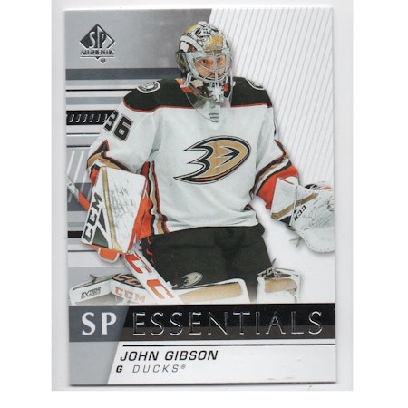 2019-20 SP Authentic SP Essentials #SPEJG John Gibson (10-X59-DUCKS)
