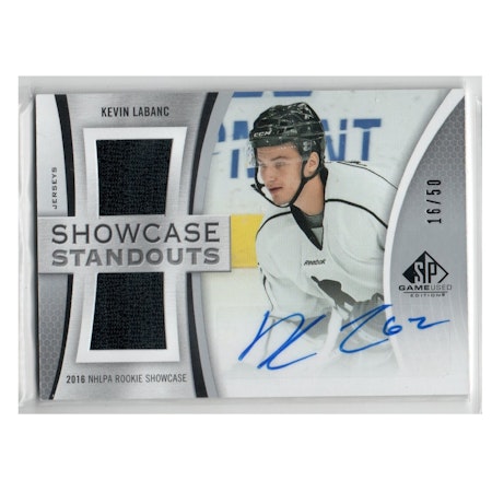 2019-20 SP Game Used Showcase Standouts Jersey Autographs #SSKL Kevin Labanc (80-X146-SHARKS)