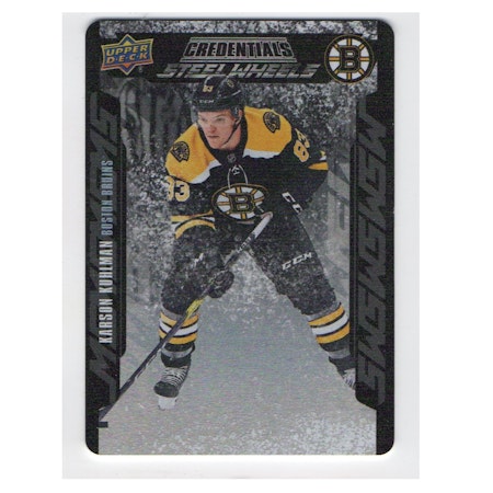 2019-20 Upper Deck Credentials Steel Wheels #SW21 Karson Kuhlman (40-X35-BRUINS)