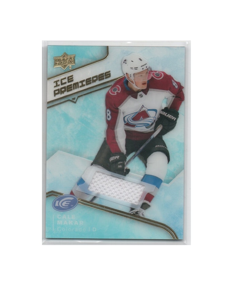 2019-20 Upper Deck Ice Ice Premieres Jerseys #IPJCM Cale Makar (400-20x6-AVALANCHE)