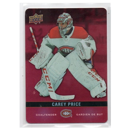 2019-20 Upper Deck Tim Hortons Red Die Cuts #DC14 Carey Price (30-X103-CANADIENS)