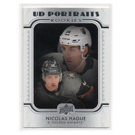 2019-20 Upper Deck UD Portraits #P76 Nicolas Hague (10-X144-GOLDENKNIGHTS)