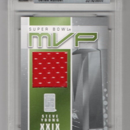 2010-11 ITG Famous Fabrics Super Bowl MVP #0 Steve Young (300-SLABBED2-NFL49ERS)