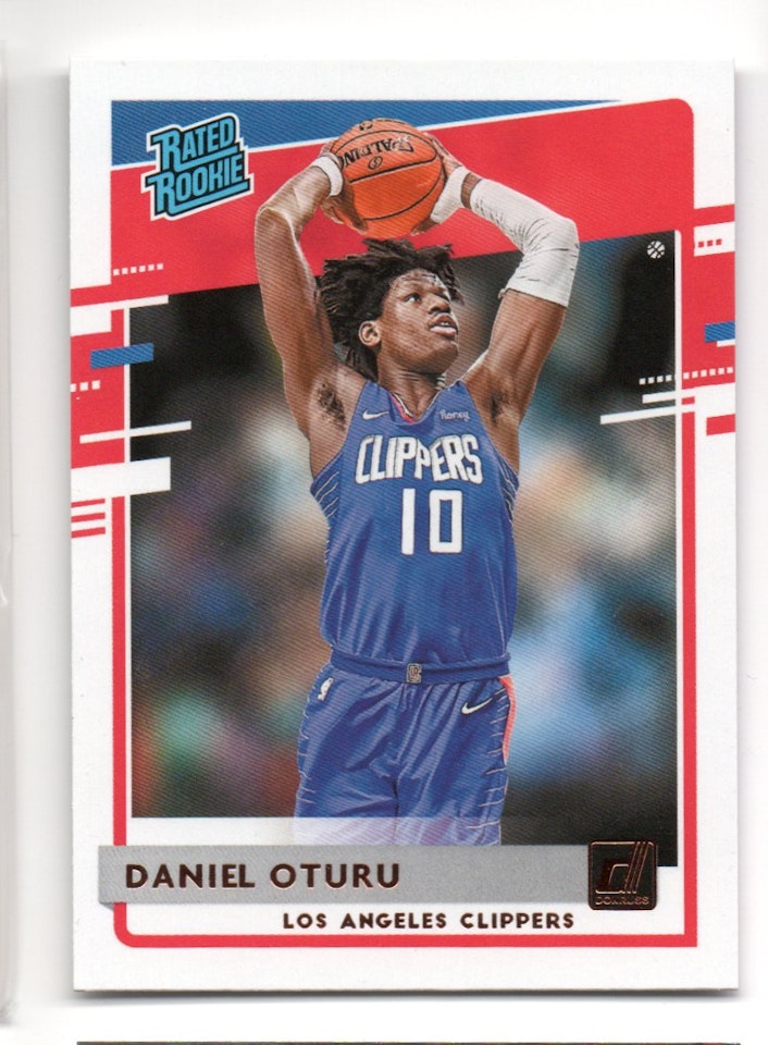 2020-21 Donruss #217 Daniel Oturu RR RC (20-X307-NBACLIPPERS)