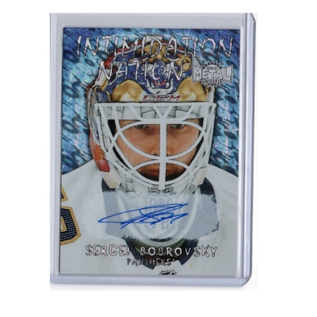 2020-21 Metal Universe Intimidation Nation Autographs Gold #IN10 Sergei Bobrovsky A (1000-X240-NHLPANTHERS)