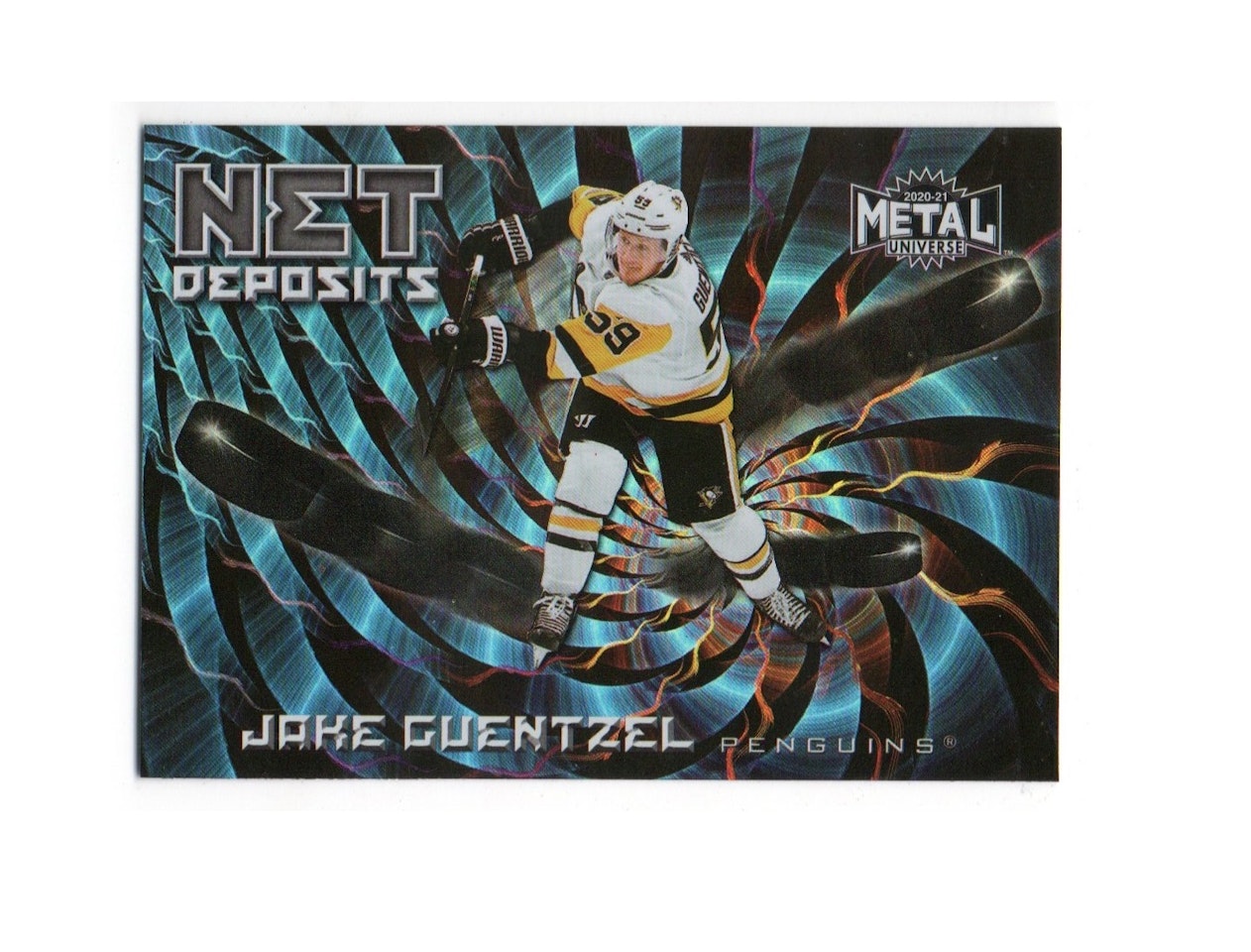 2020-21 Metal Universe Net Deposits #ND13 Jake Guentzel (30-X238-PENGUINS)