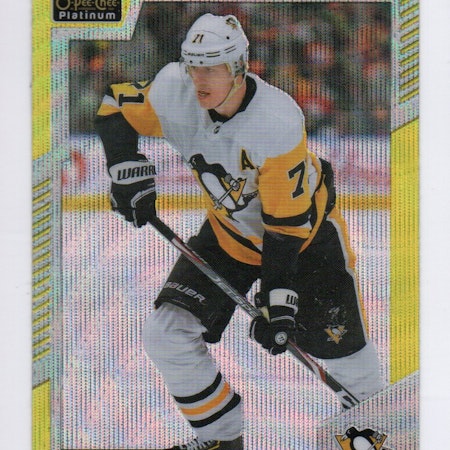 2020-21 O-Pee-Chee Platinum Neon Yellow Surge #141 Evgeni Malkin (20-X305-PENGUINS)