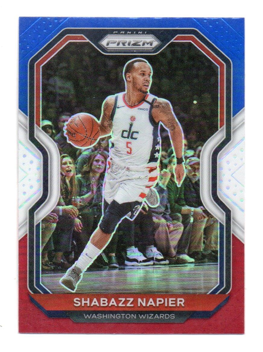 2020-21 Panini Prizm Prizms Red White and Blue #193 Shabazz Napier (20-X322-NBAWIZARDS)