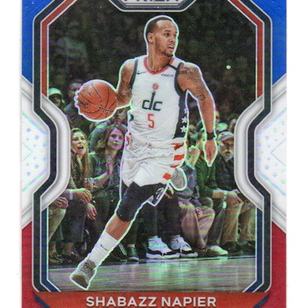 2020-21 Panini Prizm Prizms Red White and Blue #193 Shabazz Napier (20-X322-NBAWIZARDS)