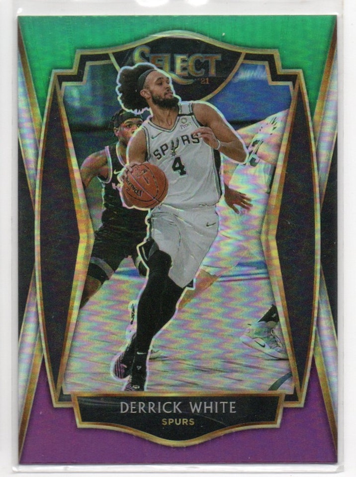 2020-21 Select Prizms Green White Purple #141 Derrick White (12-X235-NBASPURS)