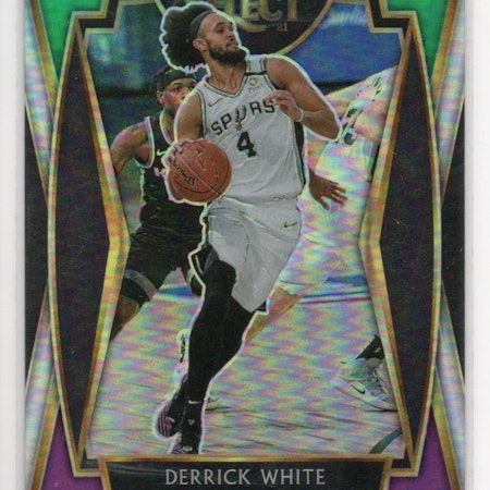2020-21 Select Prizms Green White Purple #141 Derrick White (12-X235-NBASPURS)