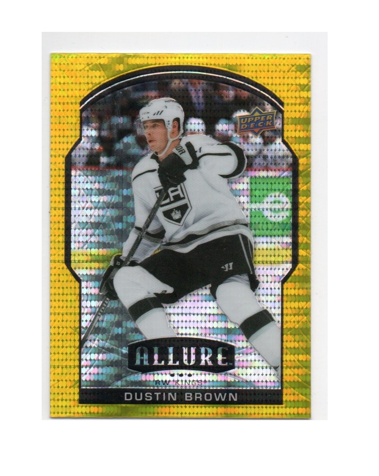 2020-21 Upper Deck Allure Yellow Taxi #8 Dustin Brown (20-26x3-NHLKINGS)