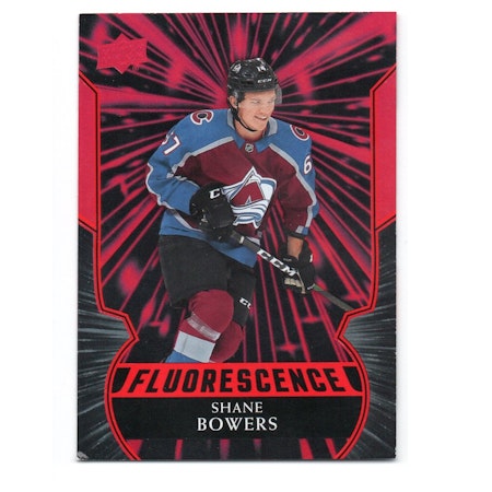 2020-21 Upper Deck Fluorescence Red #F19 Shane Bowers (30-X283-AVALANCHE)