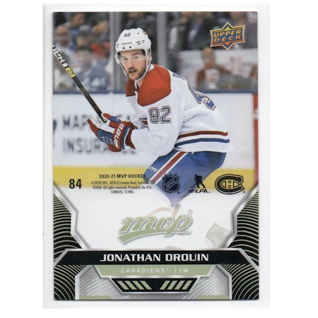 2020-21 Upper Deck MVP Puzzle Back #84 Jonathan Drouin (10-X207-CANADIENS)