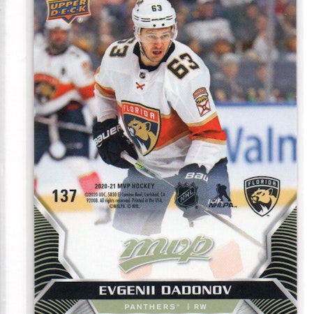2020-21 Upper Deck MVP Puzzle Back #137 Evgenii Dadonov (10-X299-NHLPANTHERS)