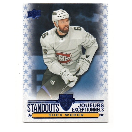 2020-21 Upper Deck Tim Hortons All Star Standouts #AS3 Shea Weber (10-X283-CANADIENS)
