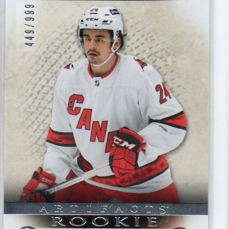 2021-22 Artifacts #RED186 Seth Jarvis RC (150-X44-HURRICANES)