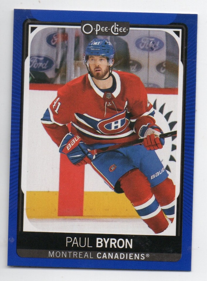 2021-22 O-Pee-Chee Blue #176 Paul Byron (10-X307-CANADIENS)