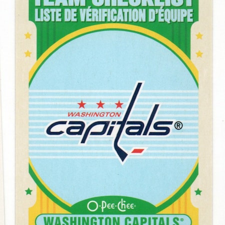 2021-22 O-Pee-Chee Retro #580 Washington Capitals (10-X306-CAPITALS)